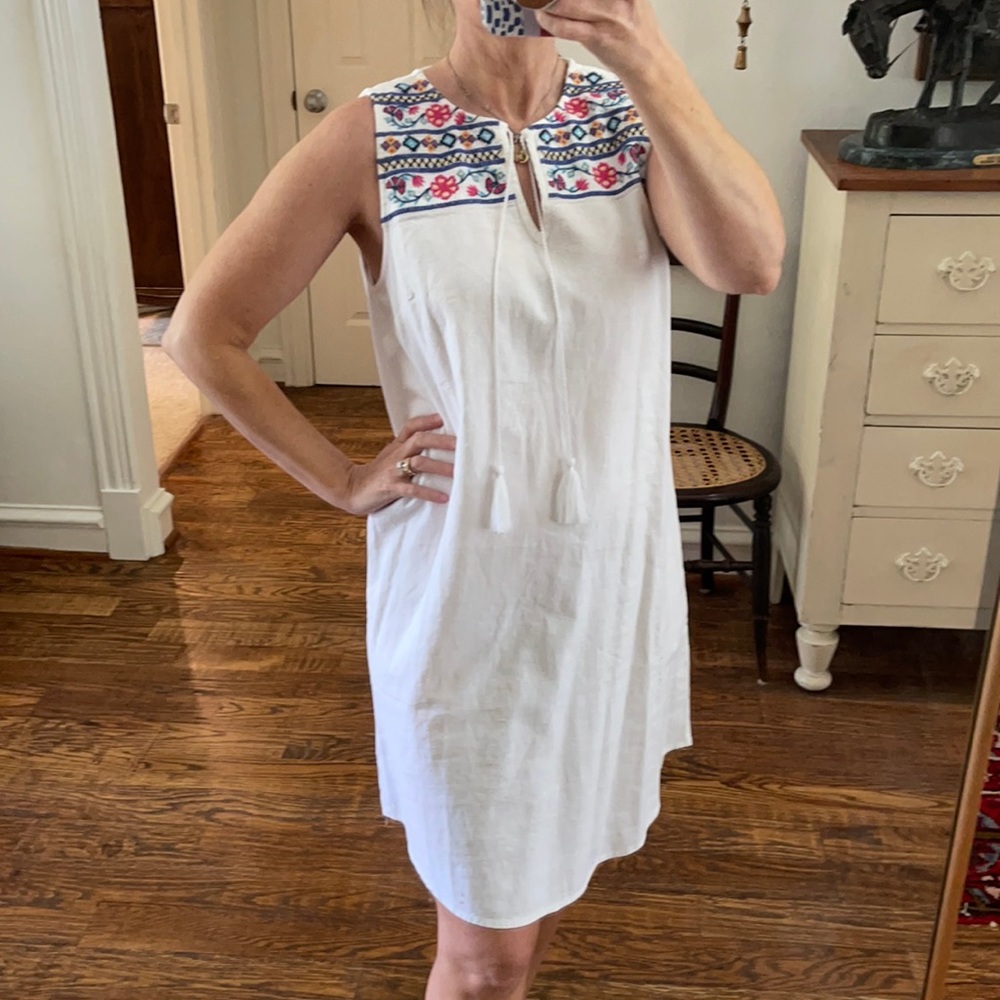 White embroidered dress